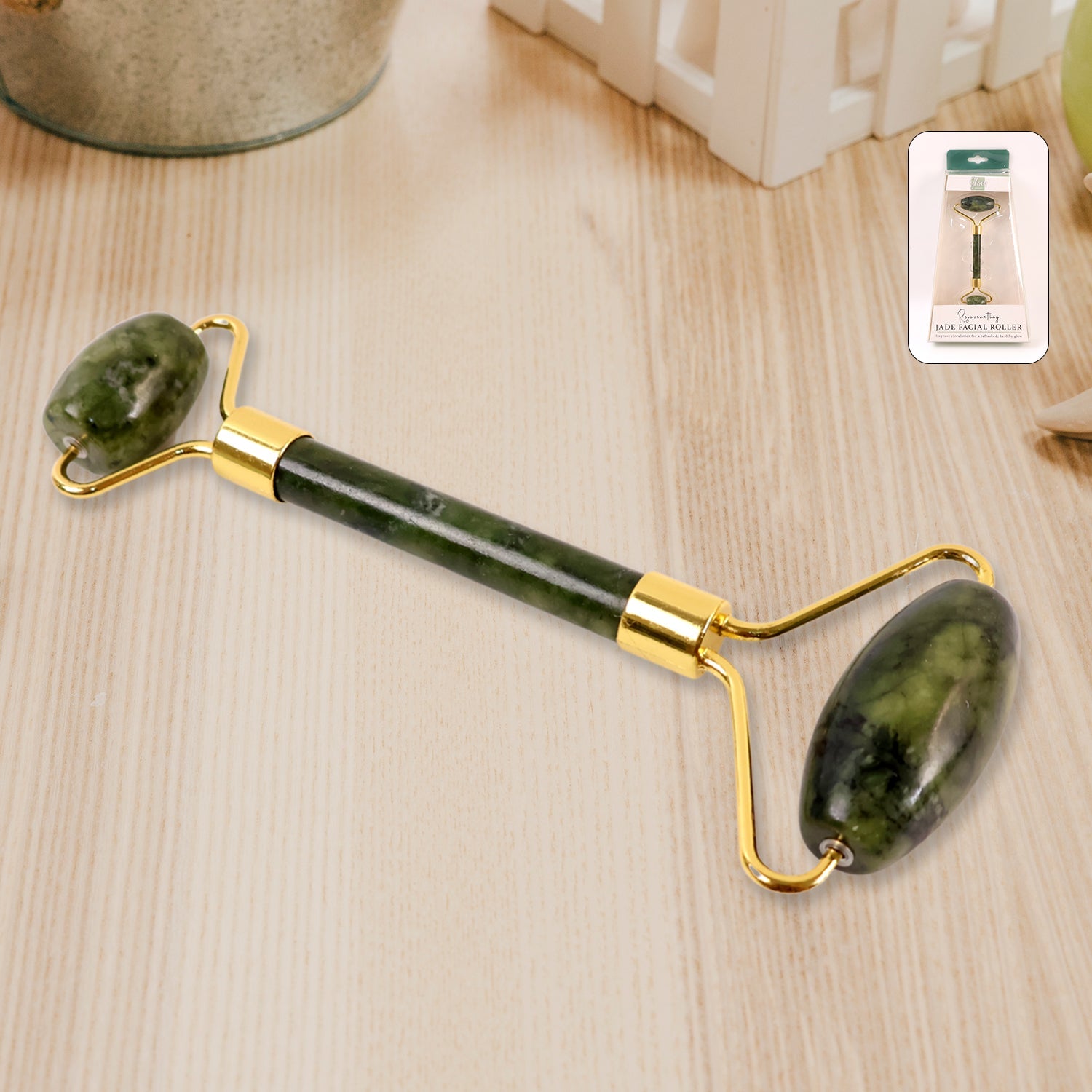 2-in-1 Jade Facial Massager Roller Tool 2-in-1 Jade Facial Massager Roller Tool